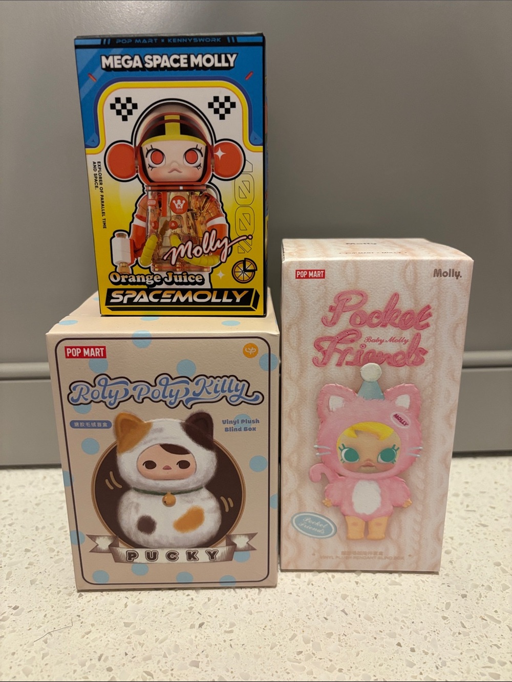 New Pop Mart Space Molly, Rolly Poly Kitty & Baby Molly